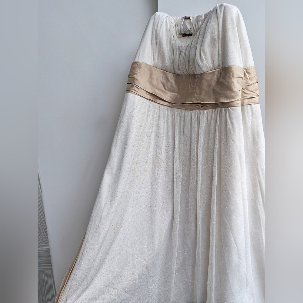 Cream Spaghetti Strap Dress